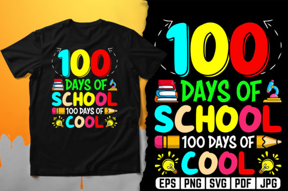 100 Days of School T-Shirt Design: A Creative and Versatile Print for Every Occasion