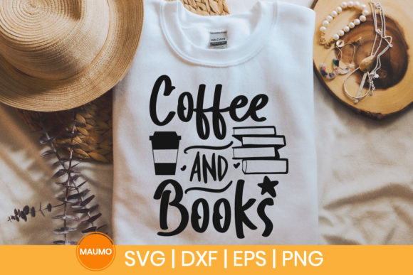 Coffee and Books Svg Quote