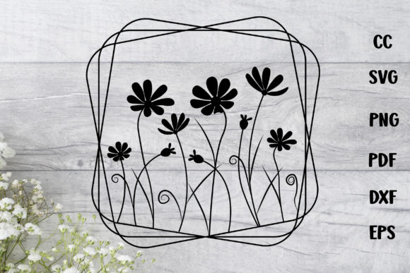 Flower Frame Svg Design