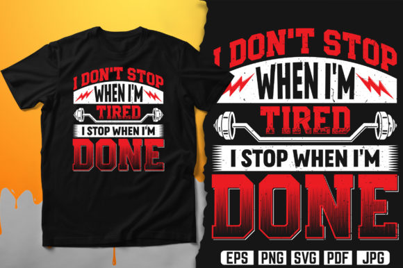 Gym Fitness T-Shirt Design Vector