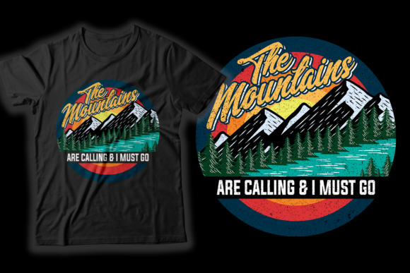 Mountain T-Shirt Design: A Versatile and High-Quality Option for Custom Creations