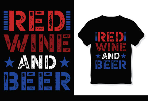 Red Wine 4th July Tshirt Design: A Versatile Option for DIY Enthusiasts and Handmade Creators